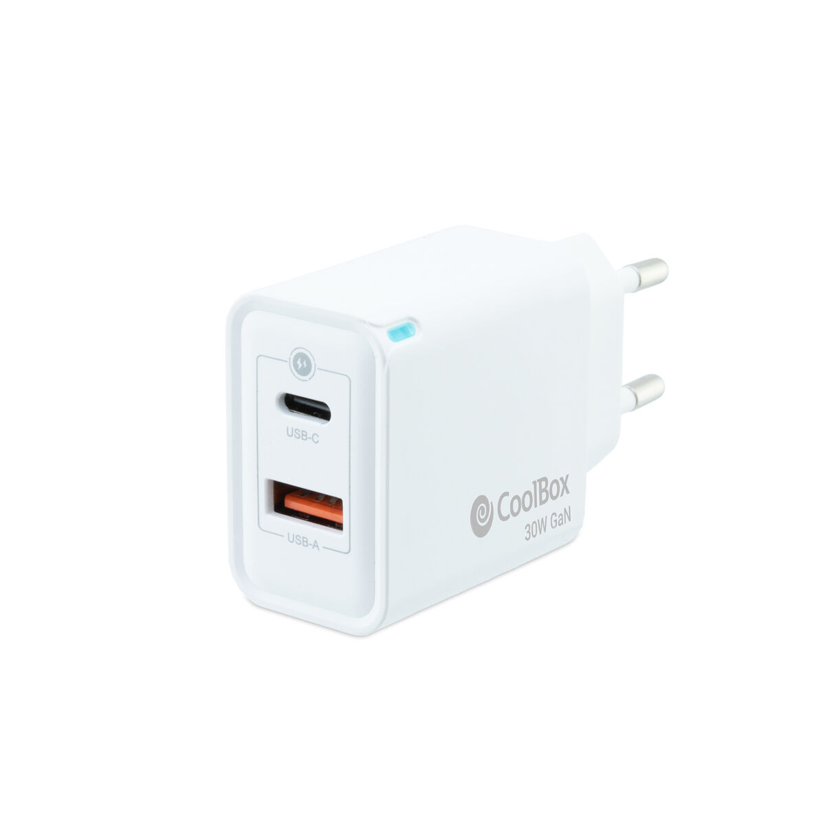 Stenski Polnilec CoolBox COO-CUP-30CA Bela